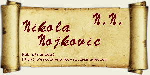 Nikola Nojković vizit kartica